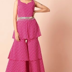 COPY - Sharara / pallazo and top with embellished belt